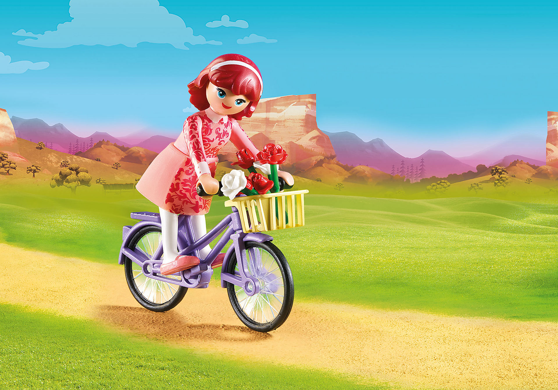 Maricela mit Fahrrad 70124 PLAYMOBIL® Österreich PLAYMOBIL Marivela mit Fahrrad 70124 blau